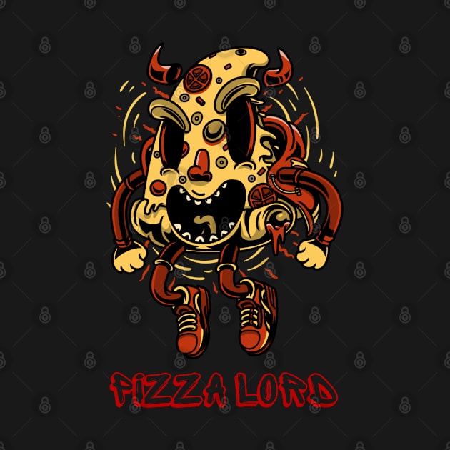 The Evil Pizza Lord for pizza lovers and halloween party by PunManArmy