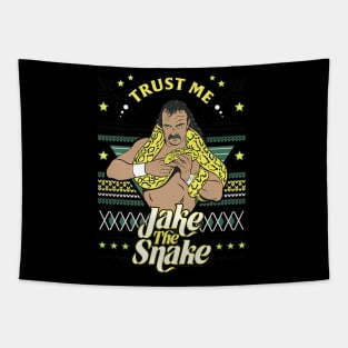 Jake The Snake Christmas Ugly Tapestry