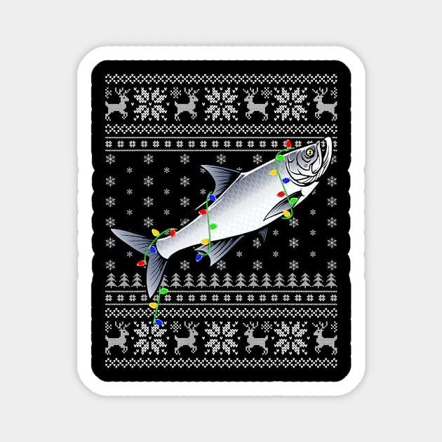 Fishing Xmas Lighting Santa Ugly Fish Christmas Magnet by kasperek