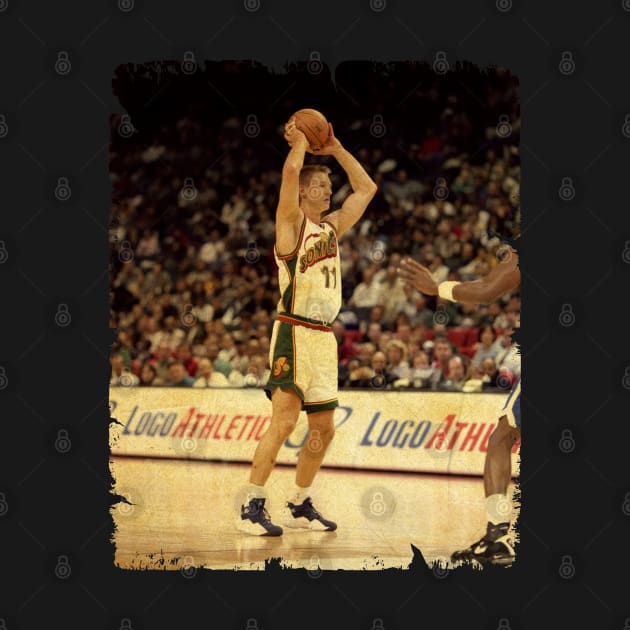 Detlef Schrempf - Vintage Design Of Basketball by JULIAN AKBAR PROJECT