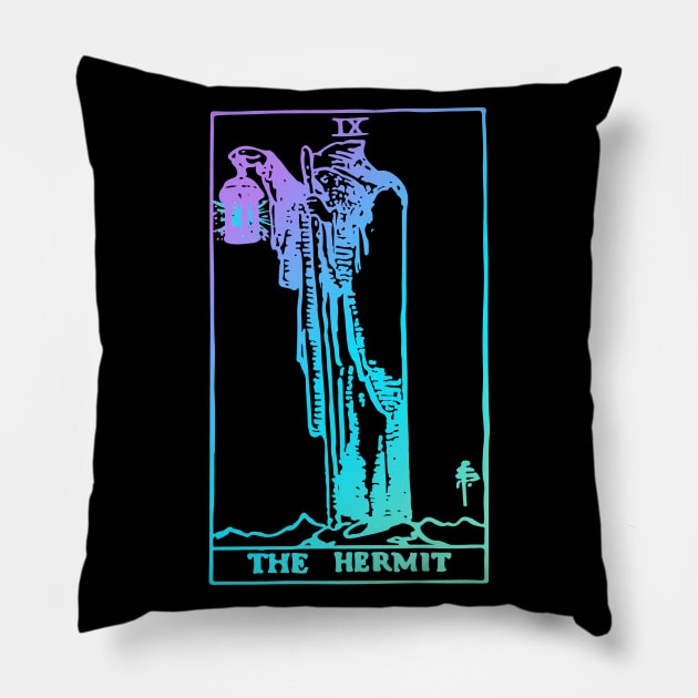 The Hermit Tarot Card Pillow by srojas26