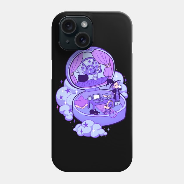 tiny witch purple Phone Case by melivillosa