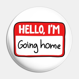 Hello I'm going home Pin