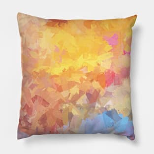 Love Sunset Abstract Painting Pillow