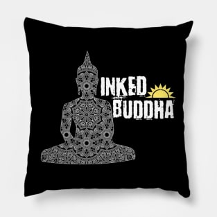 Cool Inked Buddha Buddhism Tattoo Addict Pillow