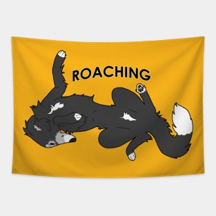 Black Silken Windhound Roach Tapestry