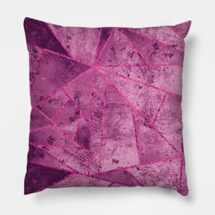 Pretty Pink and Purple Geometric Pattern Pillow