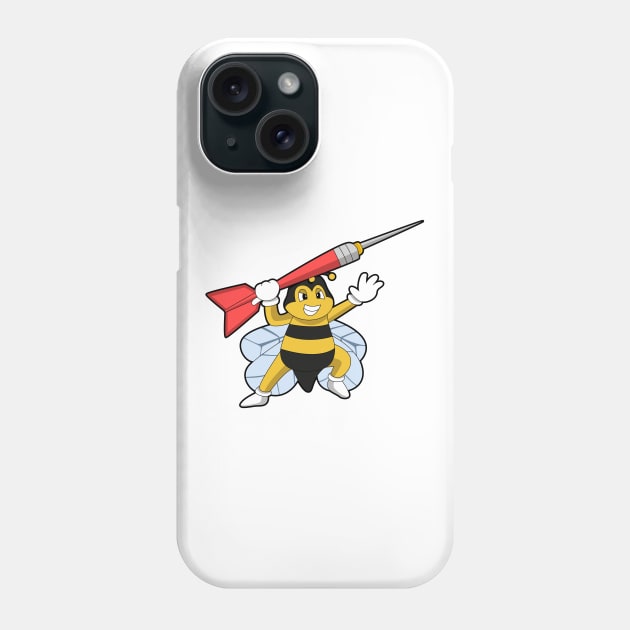 Bee at Darts with Dart Phone Case by Markus Schnabel