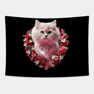 Valentines Cat Charm 5 Tapestry