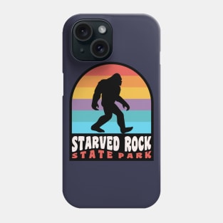 Starved Rock State Park Bigfoot Sasquatch Retro Sunset Phone Case