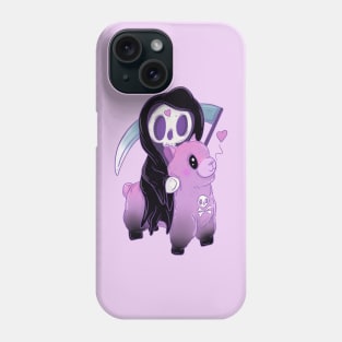 Death rode in on a pink lama Phone Case