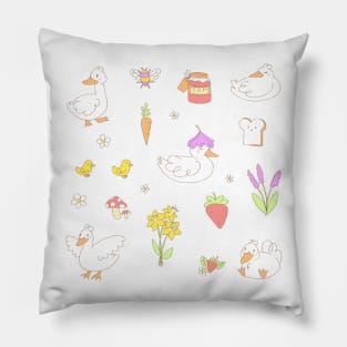 Cottagecore Ducks Sticker Pack Pillow