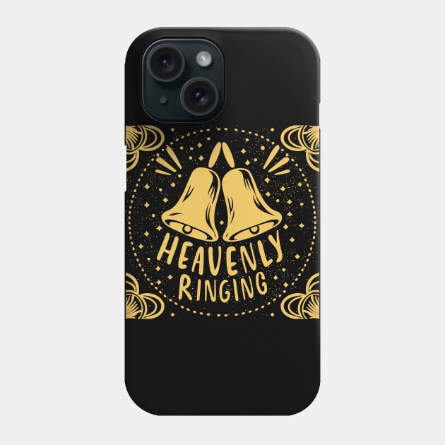 Heavenly Ringing For Handbell Ringers Choir Black Background Phone Case by SubtleSplit