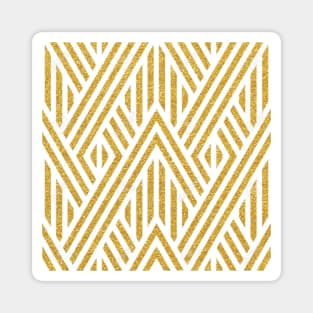 golden geometric pattern Magnet