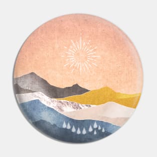 Sun in the Mountains Pin