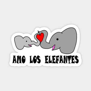 Amo los elefantes - I love elephants Magnet