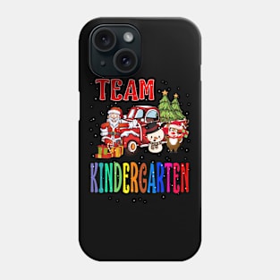 Team Kindergarten Santa And Reindeer Christmas Phone Case