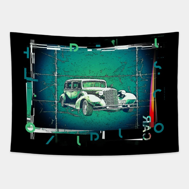 Antique Car Tapestry by remixer2020