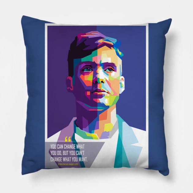 Tommy shelby Pillow by Martincreative