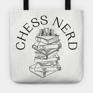 Chess nerd design book pile Tote