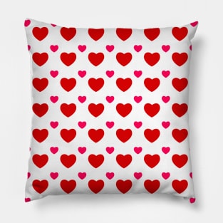 Tiny Red Hearts Pattern Pillow