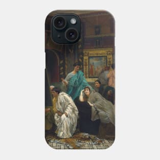 The Collector Of Pictures At The Time Of Augustus by Lawrence Alma-Tadema Phone Case