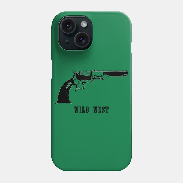 Western Era - Wild West Long Barrel Revolver Phone Case by The Black Panther