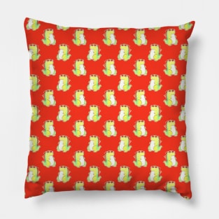 Watercolor Flower Crown Dinosaur Pattern Pillow