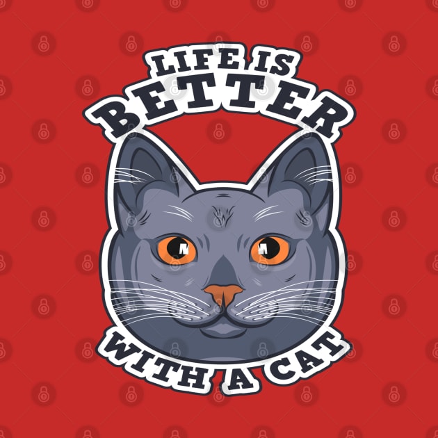 Life is Better With a Cat by Wilcox PhotoArt