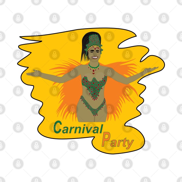 Woman wearing a carnival costume by GiCapgraphics