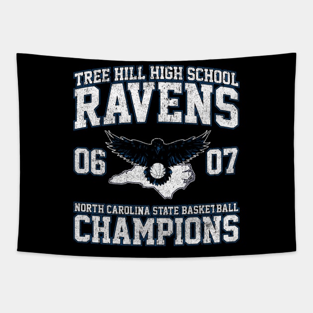 THHS Ravens State Basketball Champions Tapestry by huckblade