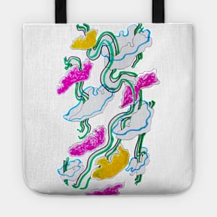 Abstract Colorful Clouds Tote