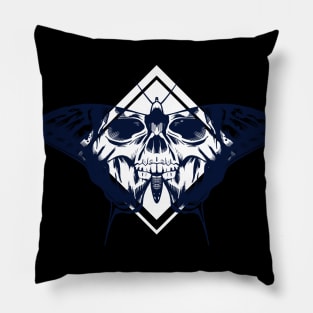 Skull On Butterfly Wings Pillow