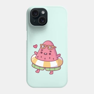 Cute Watermelon With Sunglasses And Pool Float Summer Phone Case