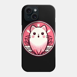 Cute japanese pink spirit cat Phone Case