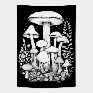 Mushrooms Woodland Boho Tapestry