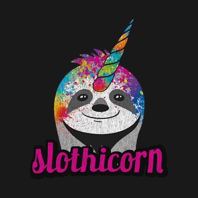 Slothicorn - The Sloth Unicorn Hybrid - Unicorn Animal Mix by BlueTshirtCo