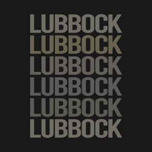 Gray Text Art Lubbock T-Shirt