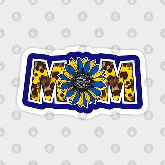 Ukrainian Mom Sunflower Ukraine Flag Colors Magnet by cacostadesign