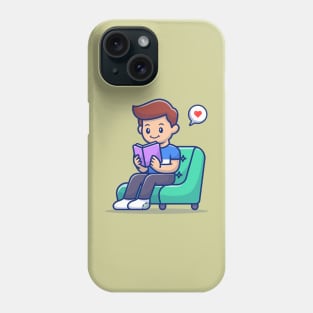 Man Reading Book Phone Case