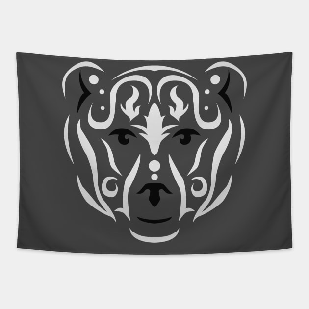 Polar bear face Tapestry by ingotr