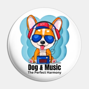 Dog And Music The Perfect Harmony Animal Music Pin