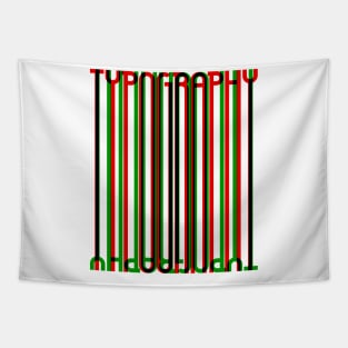 Tall Typography (Red Green Black) Tapestry