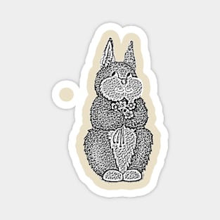 cute black and white bunny Magnet