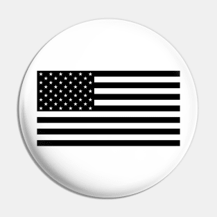 US Flag (B&W) Pin