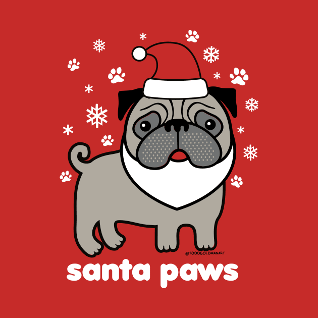 SANTA PAWS by toddgoldmanart