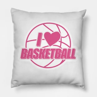 I Heart Basketball Pillow