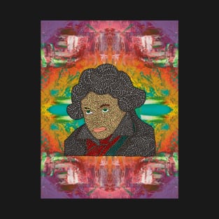 Beethoven Portrait with Abstract Background T-Shirt