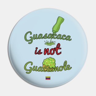 Guasacaca is Not Guacamole w/flag Pin