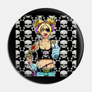 Pirate Punk Chick Pin